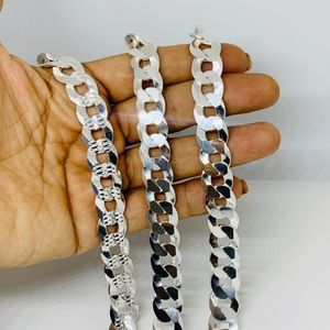 Sterling Silver 925 Men’s Necklace & Bracelet